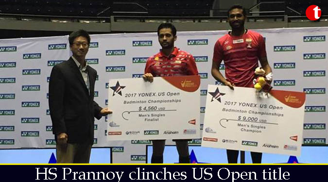HS Prannoy clinches US Open title
