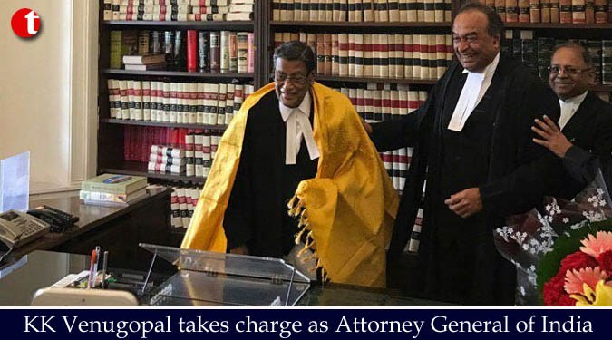 KK Venugopal takes charge as Attorney General