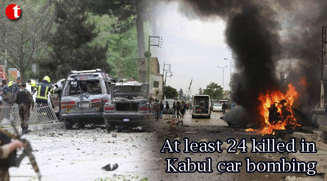 At least 24 killed in Kabul car bombing