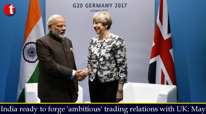 India ready to forge 'ambitious' trading relations with UK: May
