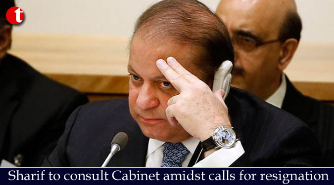 Sharif to consult Cabinet amidst calls for resignation