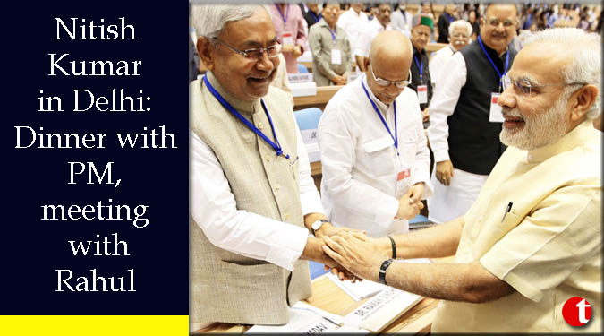 Nitish Kumar in Delhi: Dinner with PM, meeting with Rahul