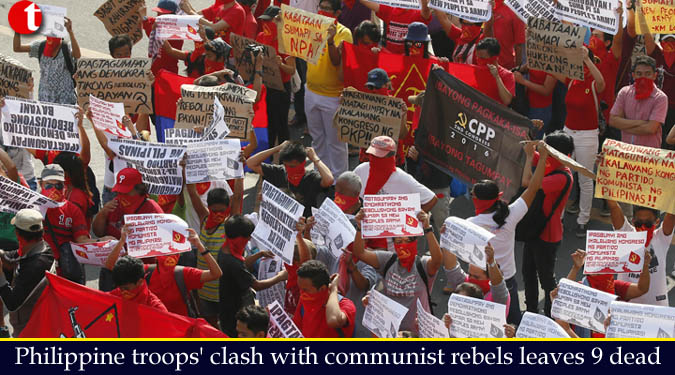 Philippine troops' clash with communist rebels leaves 9 dead