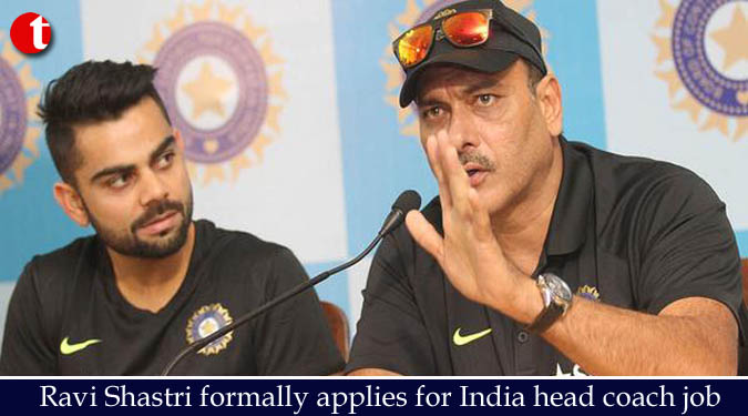 Ravi Shastri formally applies for India head coach job