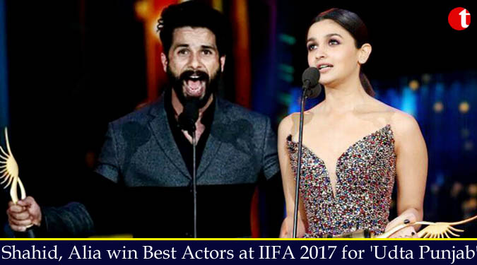 Shahid, Alia win Best Actors at IIFA 2017 for 'Udta Punjab'