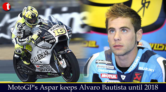 MotoGP’s Aspar keeps Alvaro Bautista until 2018