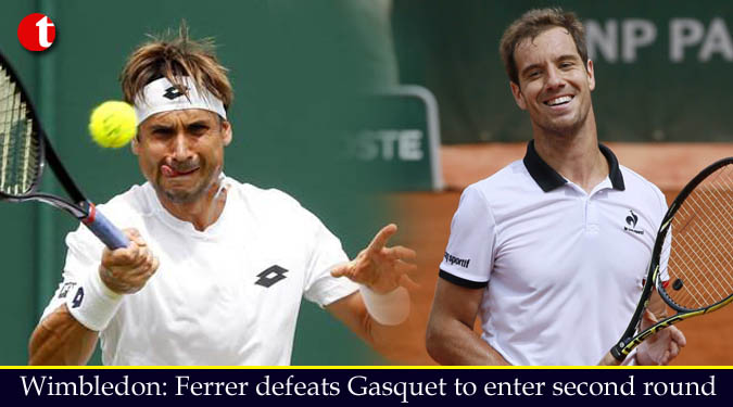Wimbledon: Ferrer defeats Gasquet to enter second round
