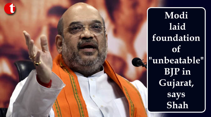 PM Modi laid foundation of ‘unbeatable’ BJP in Gujarat: Amit Shah