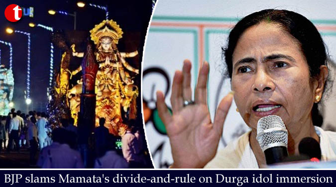 BJP slams Mamata's divide-and-rule on Durga idol immersion