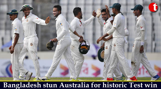 Bangladesh stun Australia for historic Test win