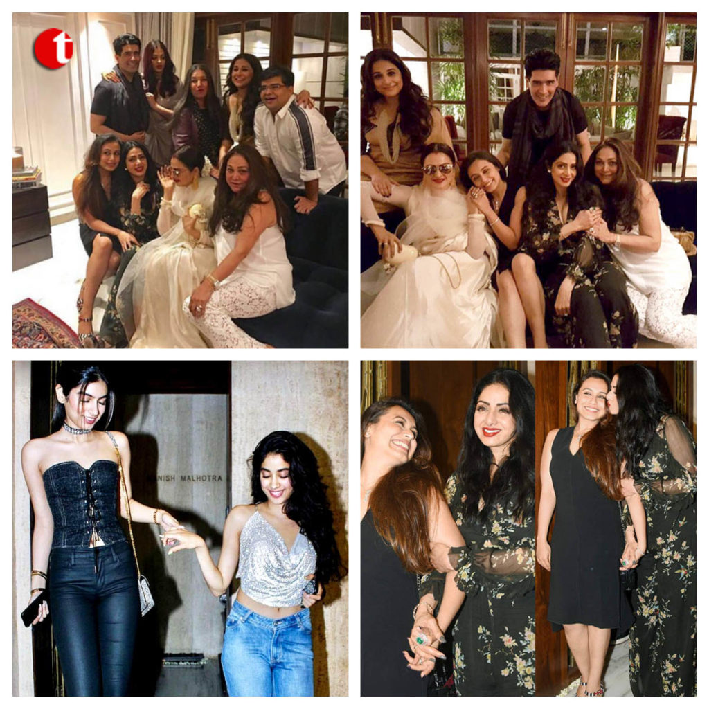 Sridevi parties with Rani, Rekha, Aishwarya