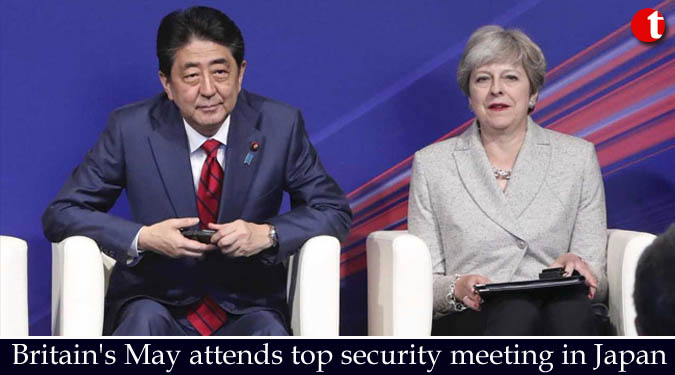 Britain's May attends top security meeting in Japan