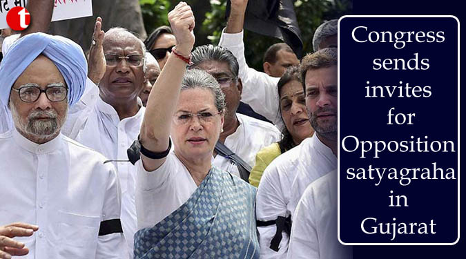 Congress sends invites for Opposition satyagraha in Gujarat