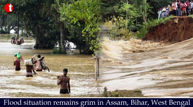 Flood situation remains grim in Assam, Bihar, West Bengal