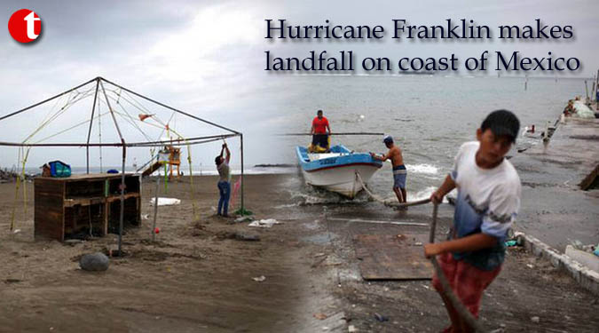 Hurricane Franklin makes landfall on coast of Mexico