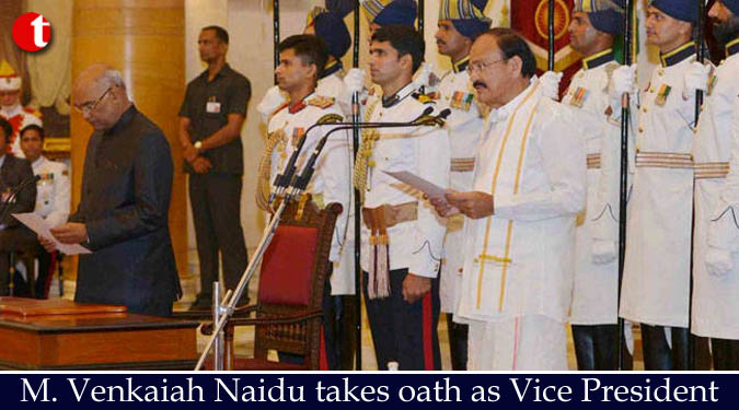 M. Venkaiah Naidu takes oath as Vice President