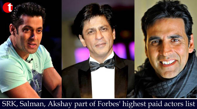 SRK, Salman, Akshay part of Forbes' highest paid actors list