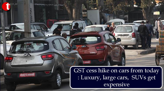 GST cess hike on cars from today: Luxury, large cars, SUVs get expensive