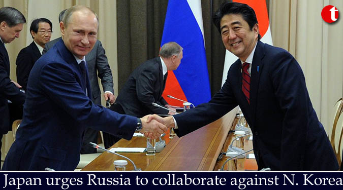 Japan urges Russia to collaborate against N. Korea