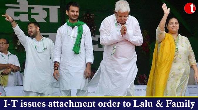 I-T issues attachment order to Lalu & Family
