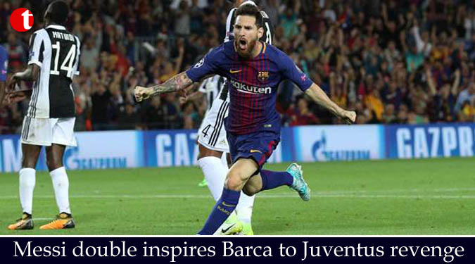 Messi double inspires Barca to Juventus revenge