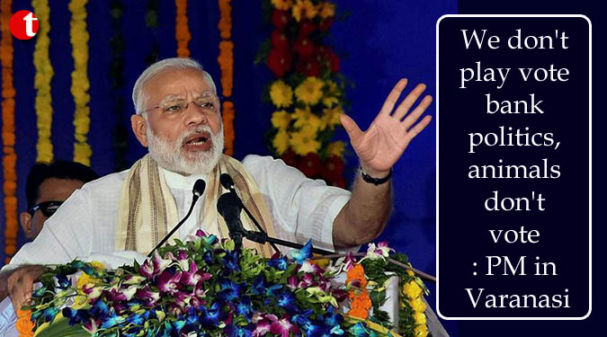 We don't play vote bank politics, animals don't vote: PM in Varanasi