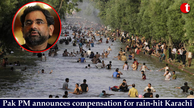 Pakistani PM announces compensation for rain-hit Karachi