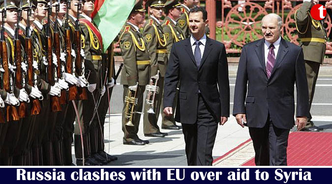 Russia clashes with EU over aid to Syria