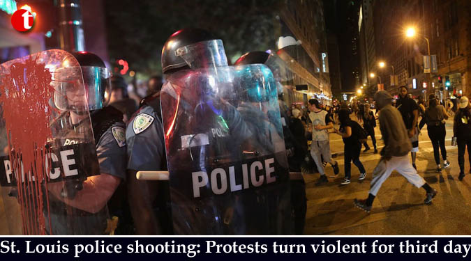 St. Louis police shooting: Protests turn violent for third day