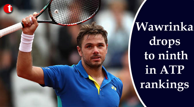 Wawrinka drops to ninth in ATP rankings