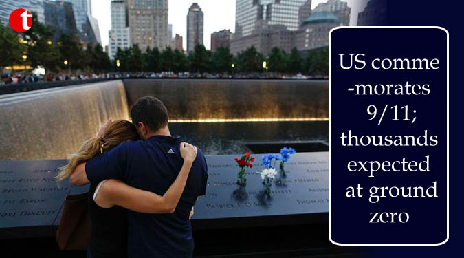 US commemorates 9/11; thousands expected at ground zero