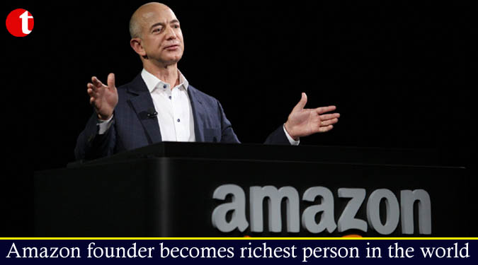 Amazon founder becomes richest person in the world