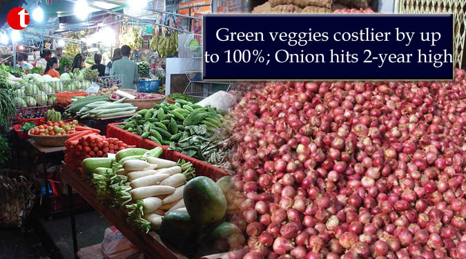 Green veggies costlier by up to 100%; Onion hits 2-year high