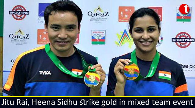 Jitu Rai, Heena Sidhu strike gold in mixed team event