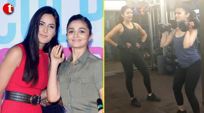 Katrina turns Alia's fitness coach, gives her hard time in gym