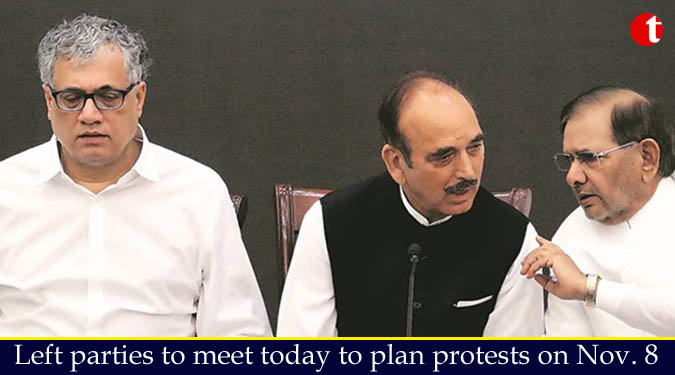 Left parties to meet today to plan protests on Nov. 8