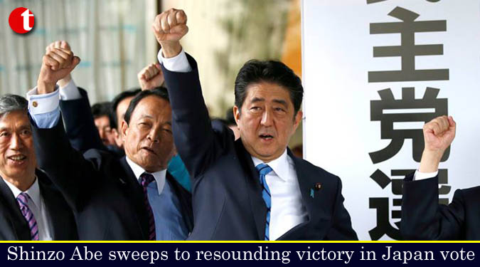 Shinzo Abe sweeps to resounding victory in Japan vote