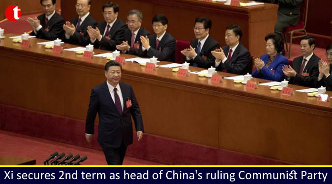 Xi secures 2nd term as head of China’s ruling Communist Party