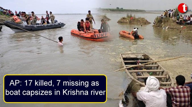 AP: 17 killed, 7 missing as boat capsizes in Krishna river