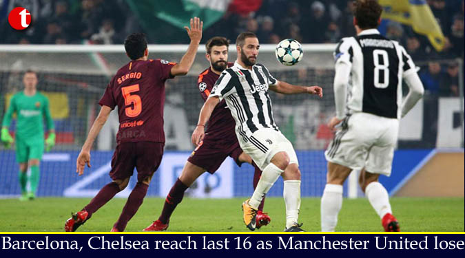 Barcelona, Chelsea reach last 16 as Manchester United lose