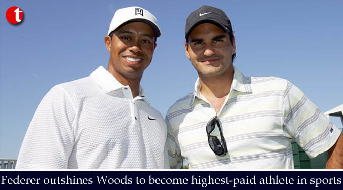 Federer outshines Woods to become highest-paid athlete in sports