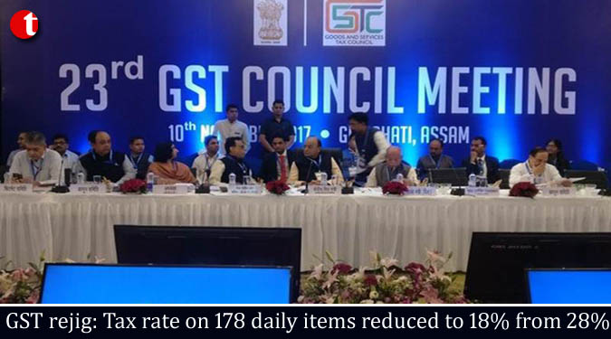 GST rejig: Tax rate on 178 daily items reduced to 18% from 28%