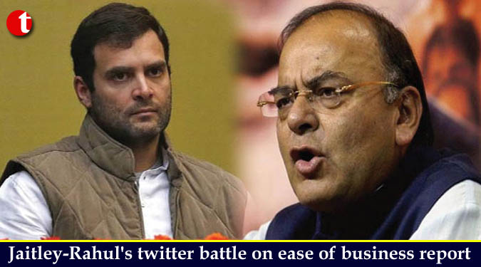 Arun Jaitley-Rahul Gandhi's twitter battle on ease of business report