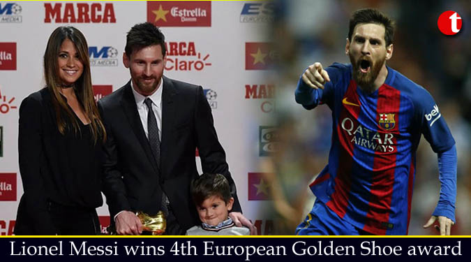 Lionel Messi wins 4th European Golden Shoe award