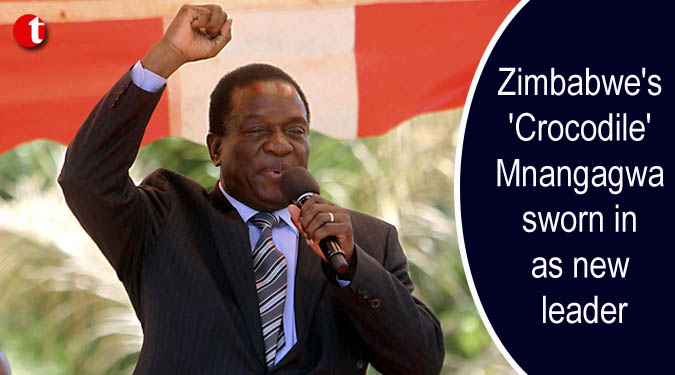 Zimbabwe's 'Crocodile' Mnangagwa sworn in as new leader