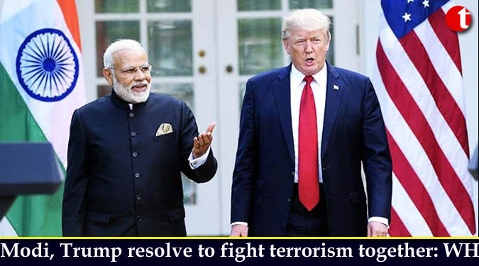 Modi, Trump resolve to fight terrorism together: White House