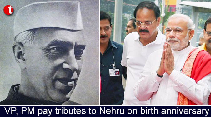 VP, PM pay tributes to Nehru on birth anniversary