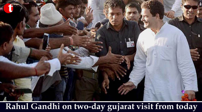 Rahul Gandhi on two-day gujarat visit from today