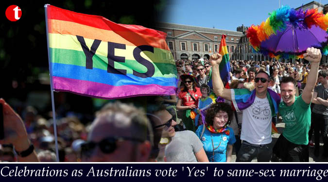 Celebrations as Australians vote 'Yes' to same-sex marriage