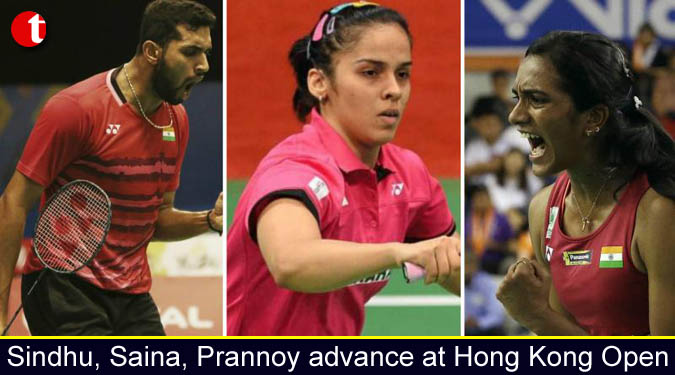 Sindhu, Saina, Prannoy advance at Hong Kong Open